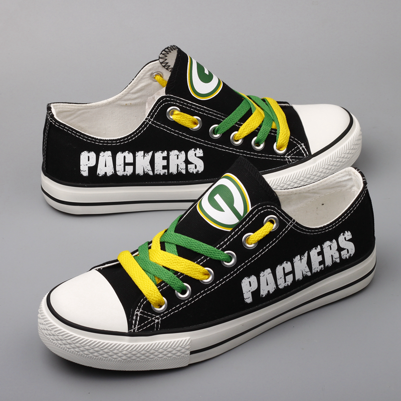 Women's Green Bay Packers Repeat Print Low Top Sneakers 004